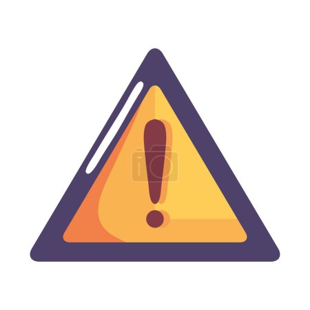 Ilustración de Alert symbol in triangle signal - Imagen libre de derechos