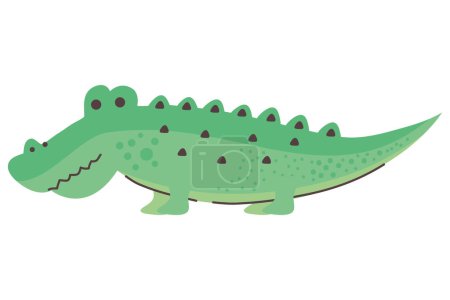 Téléchargez les illustrations : Mignon crocodile animal tendre caractère - en licence libre de droit
