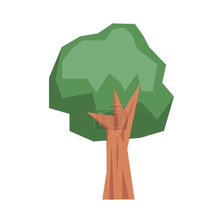 Illustration for Tree plant forest nature icon - Royalty Free Image