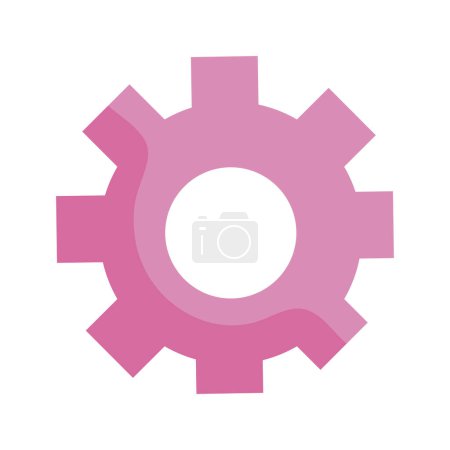 Ilustración de Gear cog setting machine icon - Imagen libre de derechos