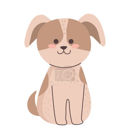 Ilustración de Lindo perro animal tierno carácter - Imagen libre de derechos
