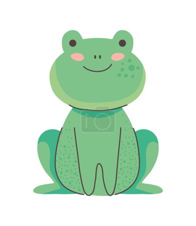 Illustration for Cute toad animal tender character - Royalty Free Image