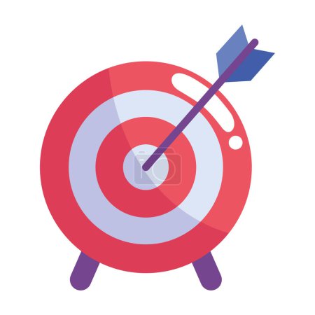Illustration for Target and arrow success icon - Royalty Free Image