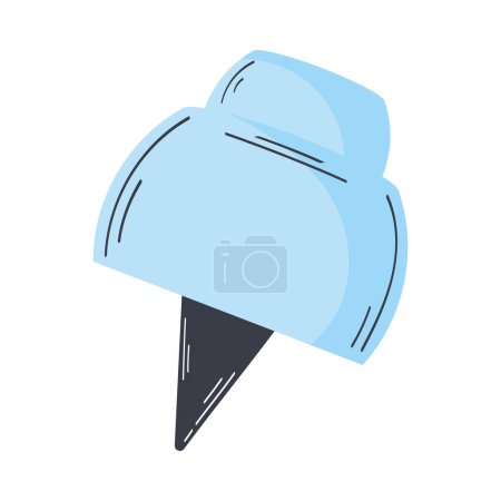 Illustration for Paper pin attach sketch icon - Royalty Free Image