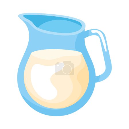 Illustration for Milk jar dairy product icon - Royalty Free Image