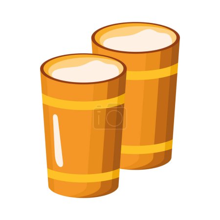 Illustration for Lohri traditional drinks isolated icon - Royalty Free Image
