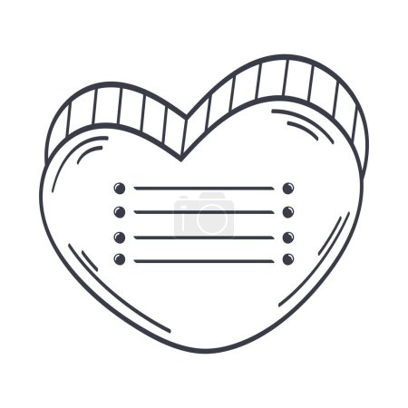Ilustración de Corazón amor boceto estilo icono - Imagen libre de derechos