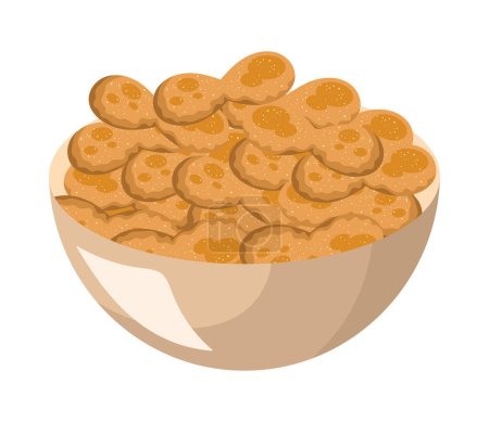 Ilustración de Frutas secas lohri icono de la comida - Imagen libre de derechos