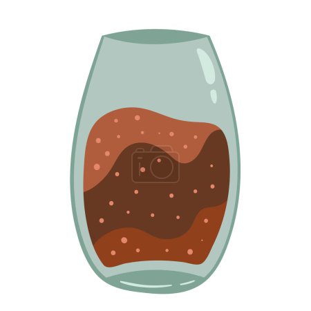 Ilustración de Coffee drink in glass icon - Imagen libre de derechos