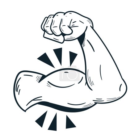 Illustration for Arm of strong man icon - Royalty Free Image