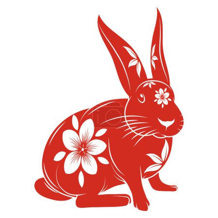 Illustration for Rabbit chinese zodiac animal icon - Royalty Free Image