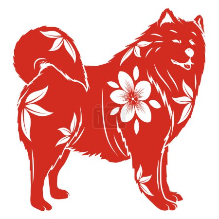 Illustration for Dog chinese zodiac animal icon - Royalty Free Image