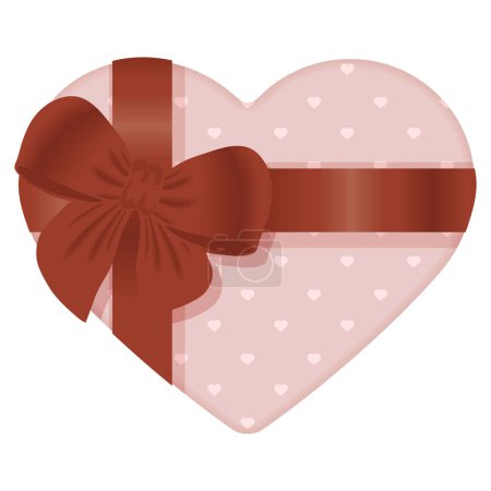 Téléchargez les illustrations : Coeur amour cadeau emballage icône - en licence libre de droit