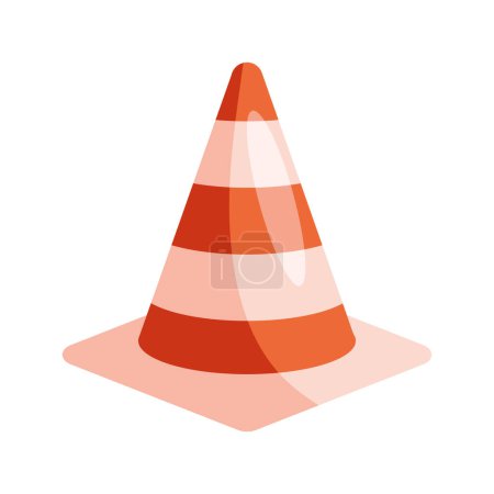 Téléchargez les illustrations : Cone traffic signal isolated icon - en licence libre de droit