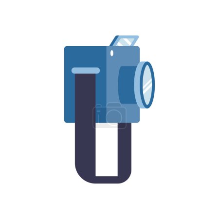 Illustration for Camera photographic device technology icon - Royalty Free Image