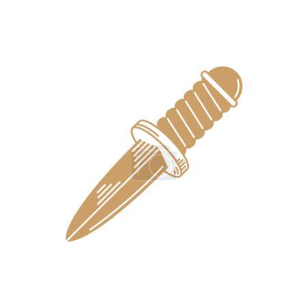 Ilustración de Daga de oro icono de estilo alquimia - Imagen libre de derechos