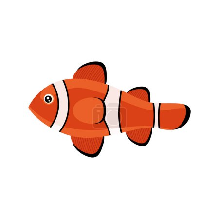 Ilustración de Animal decorativo de peces payaso exótico - Imagen libre de derechos