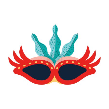 Ilustración de Icono de máscara de mardi gras rojo - Imagen libre de derechos