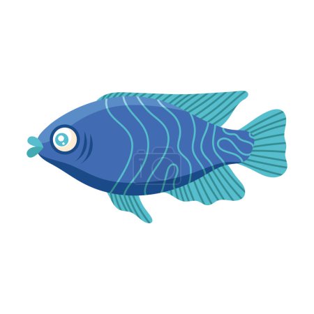 Ilustración de Regal tang exótico pescado decorativo animal - Imagen libre de derechos
