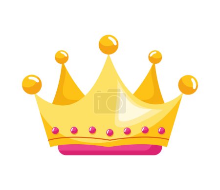 Téléchargez les illustrations : Golden crown queen decorative icon - en licence libre de droit