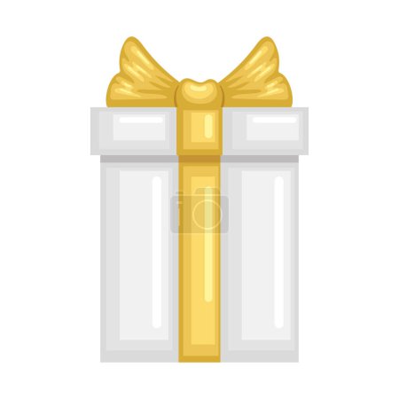 Téléchargez les illustrations : Boîte cadeau blanche icône cadeau - en licence libre de droit
