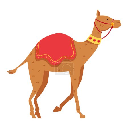 Illustration for Camel desert transport animal icon - Royalty Free Image