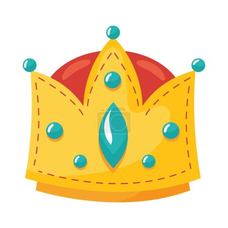 Ilustración de Corona de oro rey icono decorativo - Imagen libre de derechos