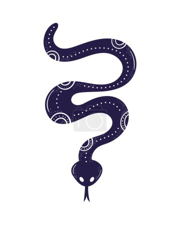 Téléchargez les illustrations : Icône de symbole animal serpent ésotérique - en licence libre de droit