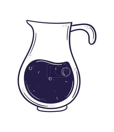 Ilustración de Coffee drink in jar icon - Imagen libre de derechos