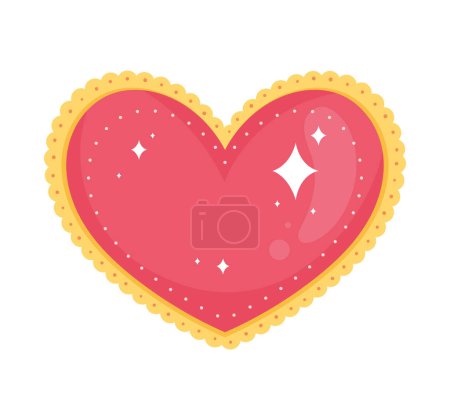Téléchargez les illustrations : Heart love with lace icon - en licence libre de droit