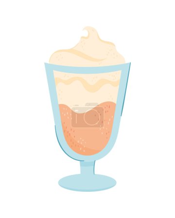Ilustración de Bebida de café helado en icono de la taza - Imagen libre de derechos