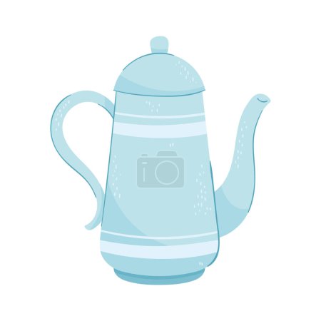 Illustration for Coffee teapot kitchen utensil icon - Royalty Free Image