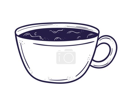 Téléchargez les illustrations : Boisson café dans l'icône tasse - en licence libre de droit