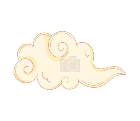 Téléchargez les illustrations : Asian culture cloud decorative icon - en licence libre de droit