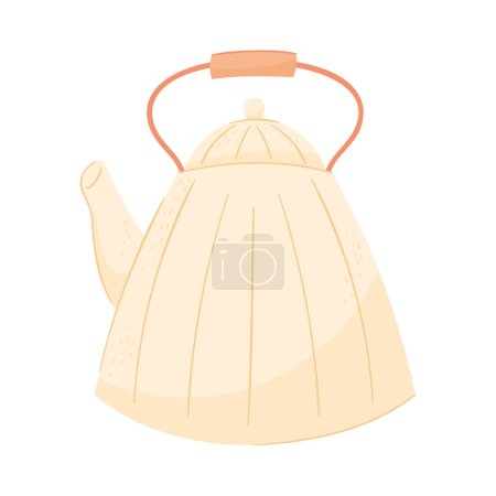 Illustration for Coffee pot kitchen utensil icon - Royalty Free Image