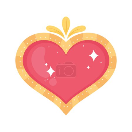 Téléchargez les illustrations : Coeur amour avec gouttes icône - en licence libre de droit