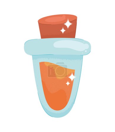 Illustration for Magic potion in tube test icon - Royalty Free Image