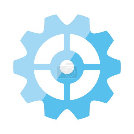 Illustration for Gear cog setting machine icon - Royalty Free Image