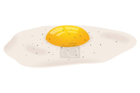 Téléchargez les illustrations : Egg fried breakfast food icon - en licence libre de droit