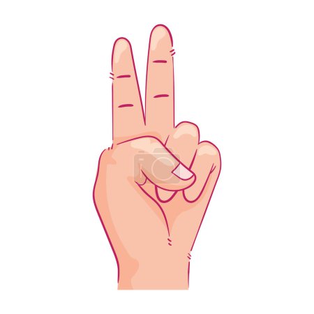 Illustration for Hand with peace and love signal - Royalty Free Image