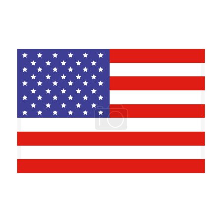 Ilustración de Usa flag emblem patriotic icon - Imagen libre de derechos
