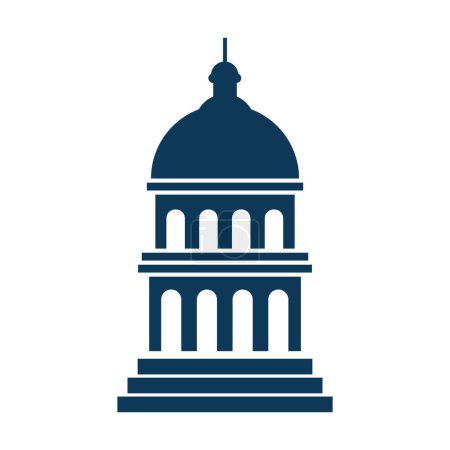 Illustration for Usa capitol building isolated icon - Royalty Free Image