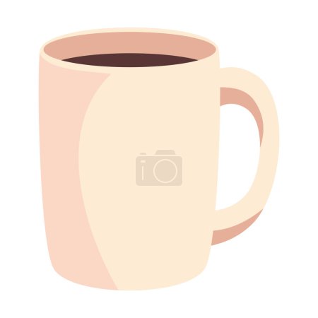 Ilustración de Bebida de café en la taza icono - Imagen libre de derechos