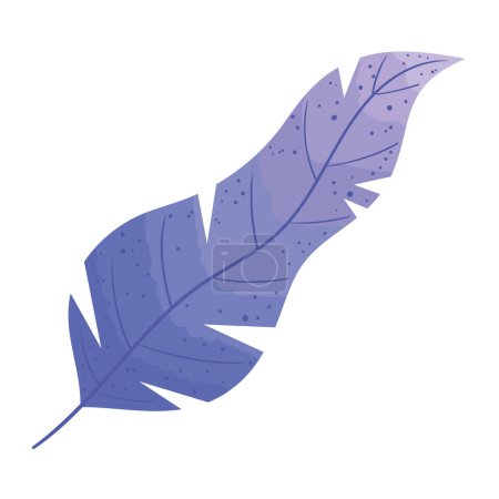 Ilustración de Lila pluma pájaro naturaleza icono - Imagen libre de derechos