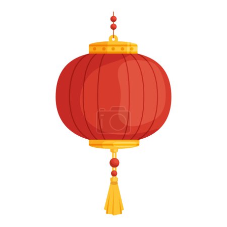 Ilustración de Lámpara china circular icono decorativo - Imagen libre de derechos