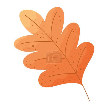 Illustration for Orange leaf plant foliage icon - Royalty Free Image