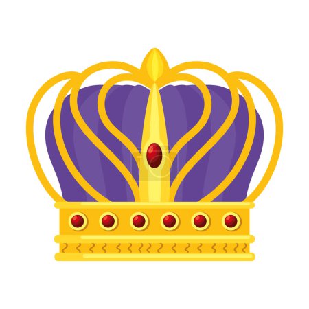 Ilustración de Oro y púrpura icono de la corona - Imagen libre de derechos