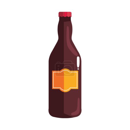 Illustration for Beer bottle drink alcoholic icon - Royalty Free Image