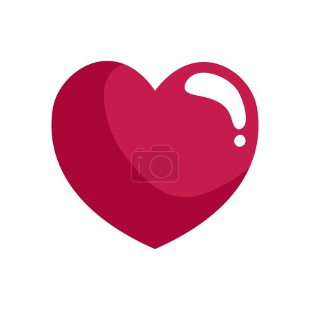 Ilustración de Corazón rojo amor romántico icono - Imagen libre de derechos