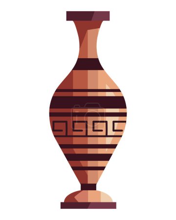 Ilustración de Cultura griega jarrón de arcilla icono - Imagen libre de derechos